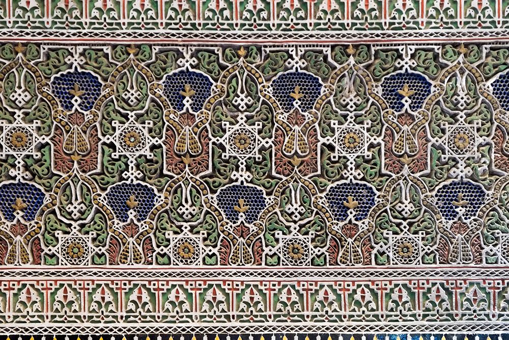 Fes-Morocco Beautiful hand carved plaster detail-Moorish design